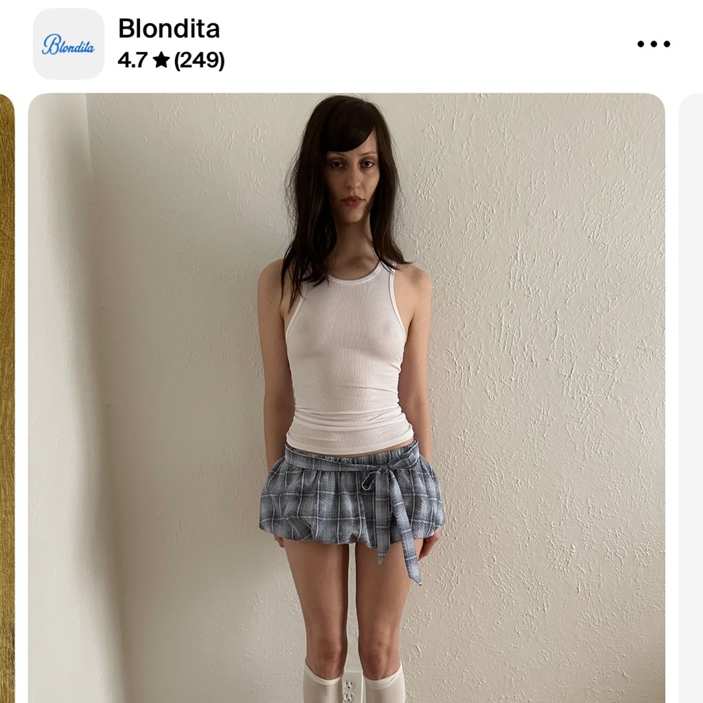 blondita White Tank Top size xs